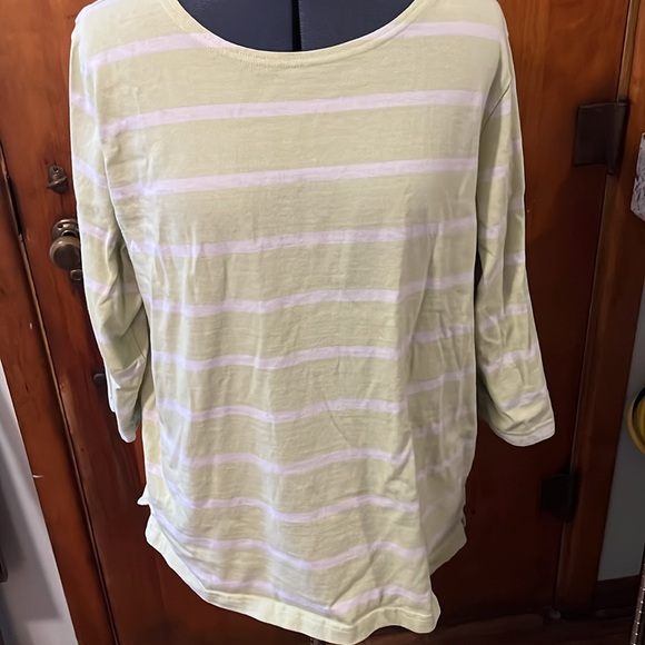 LL Bean three-quarter length sleeve cotton top - Picture 4 of 4